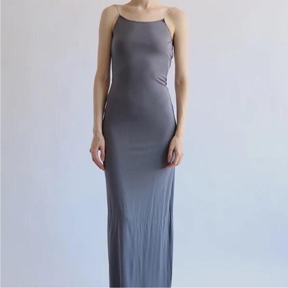 Maryam Nassir Zadeh Gray Halter Bodycon Dress - Picture 1 of 4